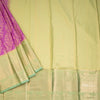 Dark Violet Semi Silk Saree With Contrast Border