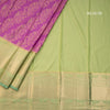 Dark Violet Semi Silk Saree With Contrast Border