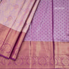 Light Violet Semi Silk Saree With Contrast Border