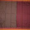 Dharwad Cotton Dark Maroon Micro Checked Saree 02