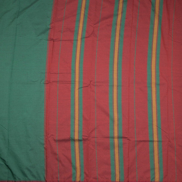 Dharwad Cotton Green Plain Saree 03