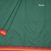 Dharwad Cotton Green Plain Saree 03