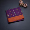 Dharwad Cotton Purple Thread Embroidered Saree