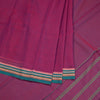 Dharwad Cotton Amaranth Purple Plain Saree