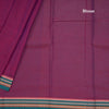 Dharwad Cotton Amaranth Purple Plain Saree