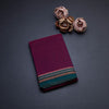 Dharwad Cotton Amaranth Purple Plain Saree