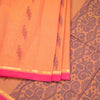 Orange Negamam Cotton Thread Embossed Saree 02