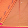 Orange Negamam Cotton Thread Embossed Saree 02