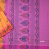 Orange Poly Cotton Printed Saree 02