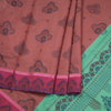 Brown Poly Cotton Printed Saree 04