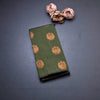 Silk Cotton Dark Green Zari Worked Saree 06