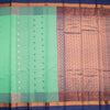 Silk Cotton Green Zari Worked Saree 06