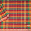 9 Yards Multi Colour Chettinad Cotton Checked Saree And Simple Thread Border Without Blouse 06