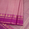 Pink Chettinad Cotton Retta Petta And Tradional Temple Border Without Blouse