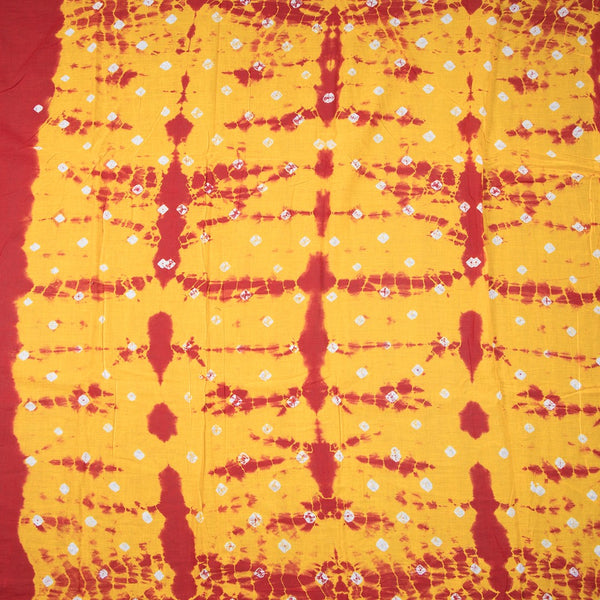 Mul Mul Cotton Red Shibori Printed Saree 02