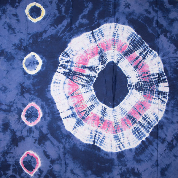 Mul Mul Cotton Blue Shibori Printed Saree 02