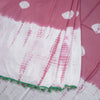Mul Mul Cotton Rust Pink Shibori Printed Saree