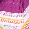 Mul Mul Cotton Purple Abstract Printed Saree
