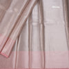 Kota Tissue Pink Saree With Zari Border