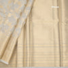 Kota Tissue Cream Saree With Zari Border