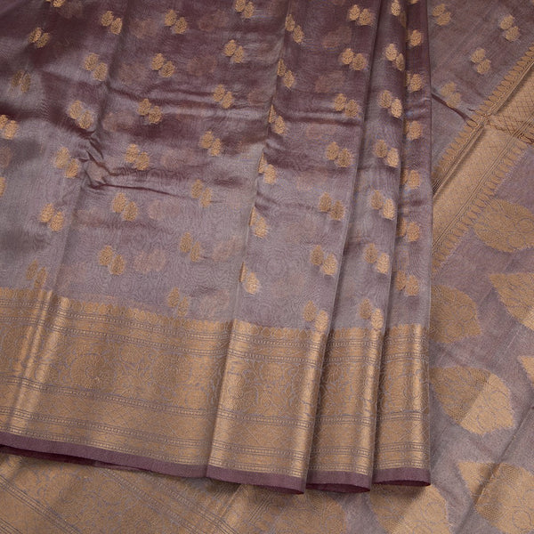 Kota Tissue Shot color Saree With Zari Border