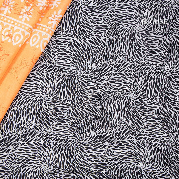 Mul Mul Cotton Yellow Printed Saree 05