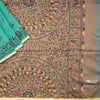 Semi Linen Turquoise Printed Saree 02