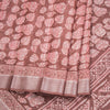 Semi Tussar Brown Printed Saree 02