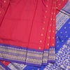 Kalyani Cotton Dark Red Saree With Zari Buttas And Contrast Border