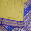 Kalyani Cotton Lime Green Saree With Zari Buttas And Contrast Border