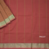 Poly Cotton Light Brown Plain Saree 02