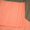 Peach And Green Half And Half Art Silk Saree