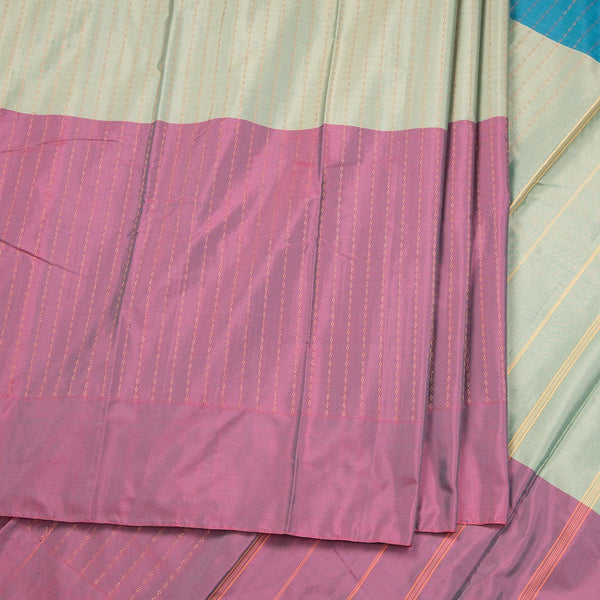 Tricolor Art Silk Saree Borderless Saree 02