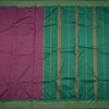 Dharwad Cotton Purple Plain Saree 02