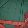Dharwad Cotton Green Plain Saree 04