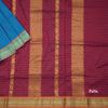 Kalyani Cotton Blue Color Checked Saree