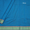 Kalyani Cotton Blue Color Checked Saree