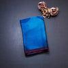 Faux Crepe Blue Printed Saree 04