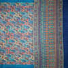 Faux Crepe Blue Printed Saree 05