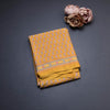 Faux Crepe Yellow Printed Saree 03