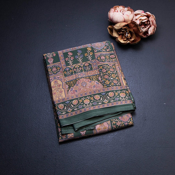 Faux Crepe Multi Colour Printed Saree 18