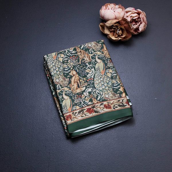 Faux Crepe Multi Colour Printed Saree 19