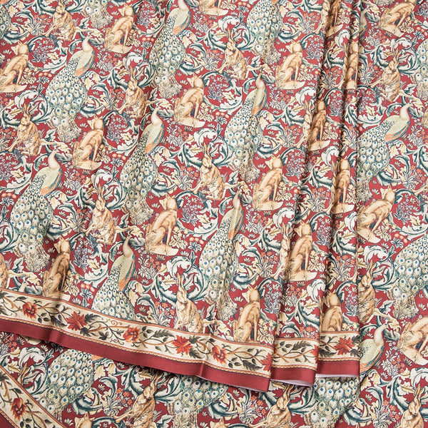 Faux Crepe Multi Colour Printed Saree 20