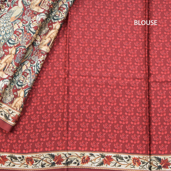 Faux Crepe Multi Colour Printed Saree 20