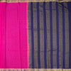 Semi Mysore Silk Magenta Pink Plain Saree 11