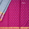 Semi Mysore Silk Grey Embroidered Saree 02