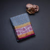 Semi Mysore Silk Grey Embroidered Saree 02