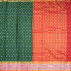 Semi Mysore Silk Bottle Green Embroidered Saree