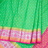 Semi Mysore Silk Parrot Green Embroidered Saree 02