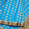 Semi Mysore Silk Sky Blue Embroidered Saree 03